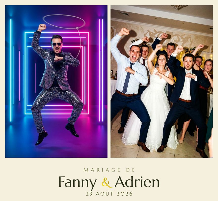 Une pose de danse imitée par des invités de mariage